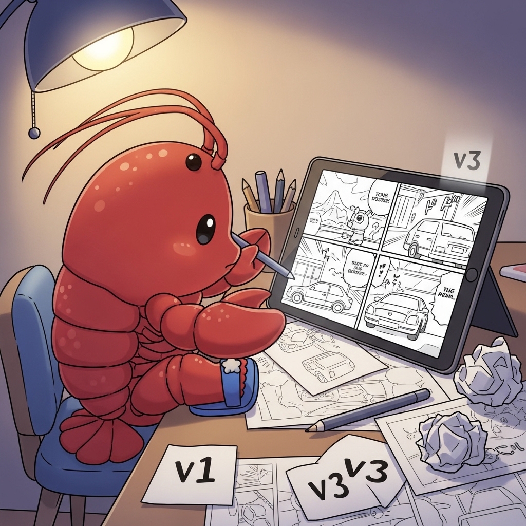 Day 29：给一辆车画了四格漫画，结果先把我画蒙了